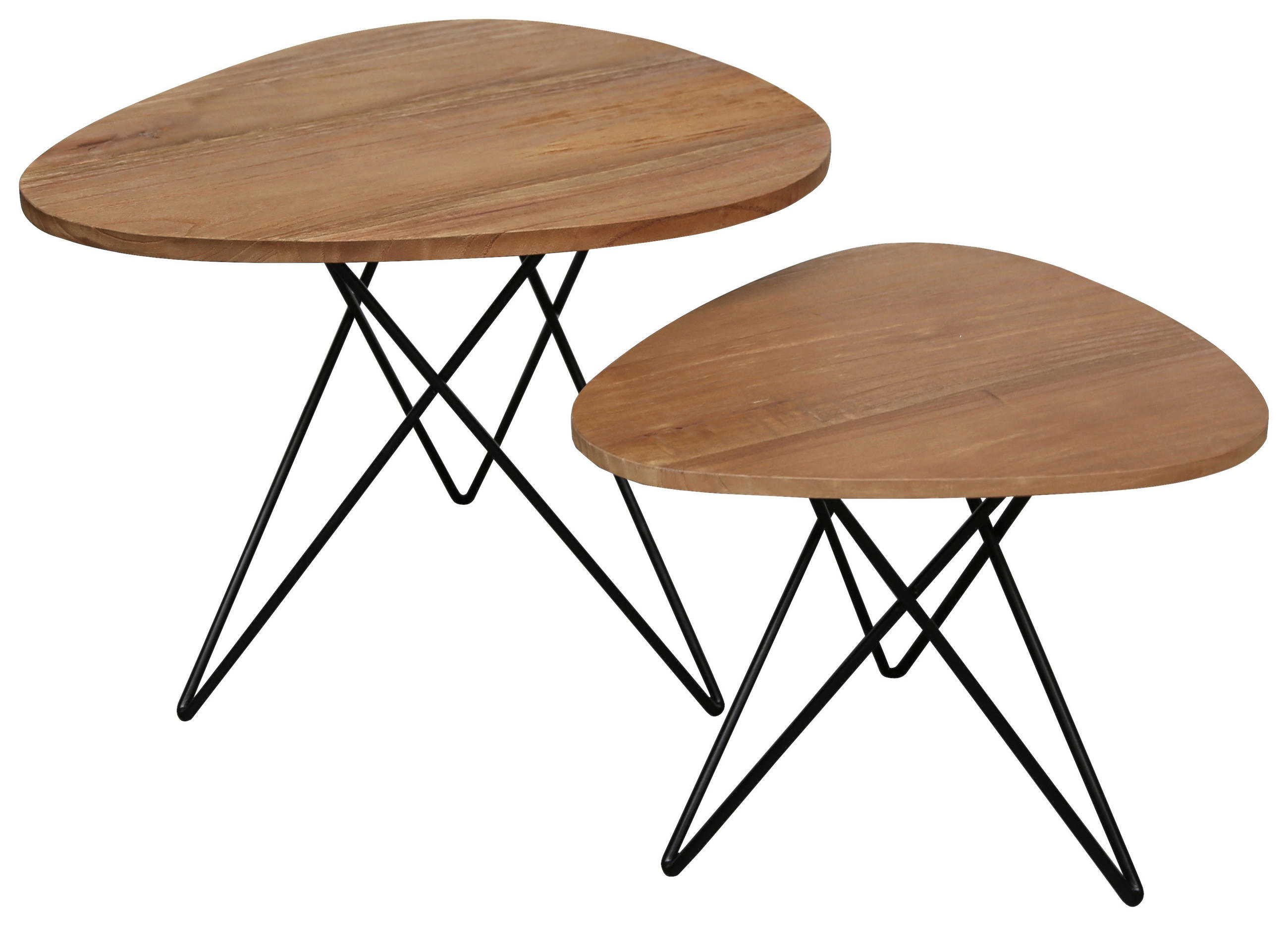 Landscape SADA STOLKŮ, dřevo mindi, černá, barvy teak