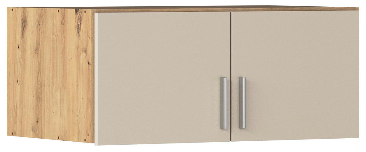 NASTAVEK ZA OMARO - barve aluminija, Moderno, umetna masa/leseni material (91/39/54cm) - Carryhome