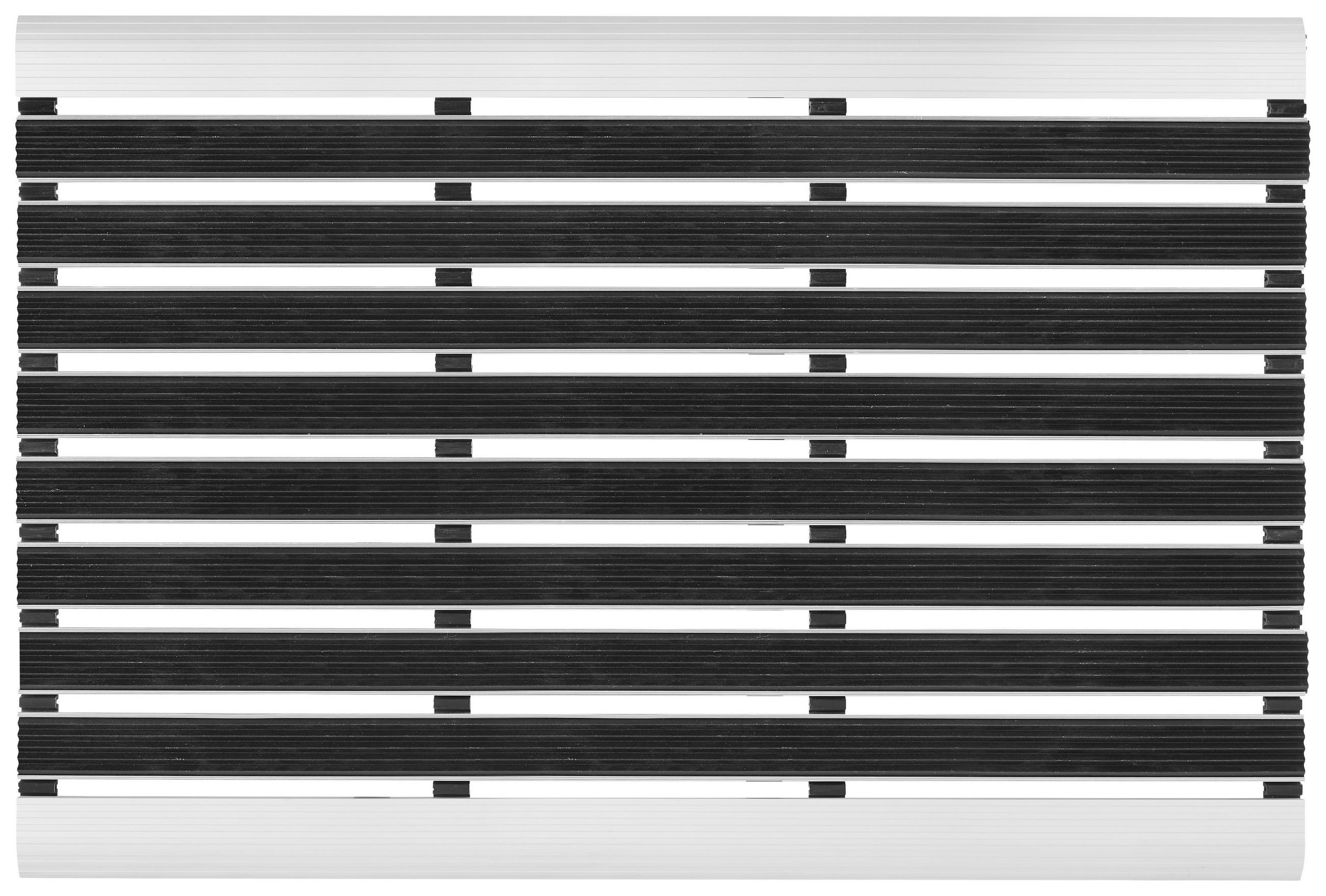 DVEŘNÍ ROHOŽKA, 40/60 cm - černá/barvy stříbra, Konvenční, kov/plast (40/60cm) - Esposa