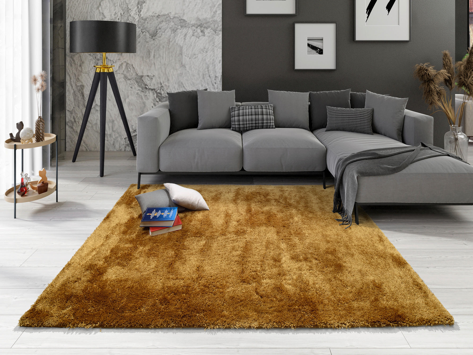 HOCHFLORTEPPICH 250/350 cm Goldfarben  - Goldfarben, Design, Textil (250/350cm) - Musterring
