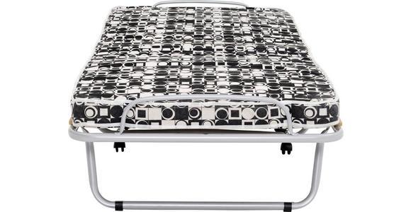 KLAPPBETT Metall - Schwarz/Alufarben, Basics, Textil/Metall (80/190cm) - Carryhome