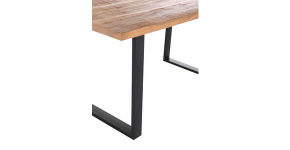 ESSTISCH in Holz 160/90/76 cm  - Schwarz/Naturfarben, KONVENTIONELL, Holz/Metall (160/90/76cm) - Landscape
