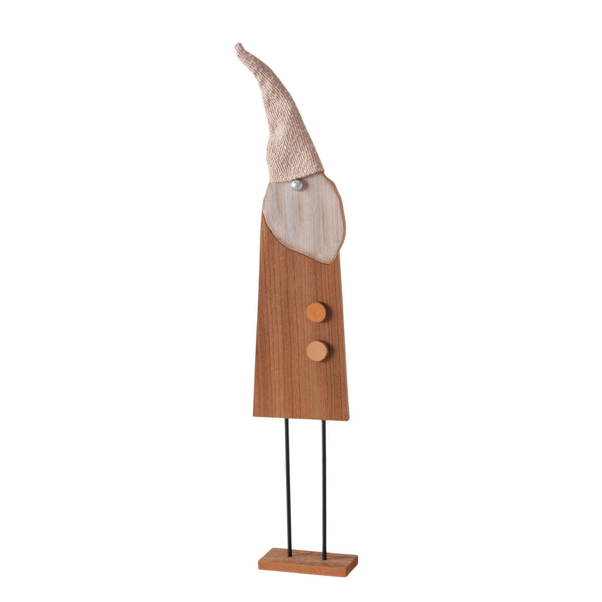 VIANOČNÁ FIGÚRKA - hnedá, Basics, drevo/textil (13,4/6,3/72cm)