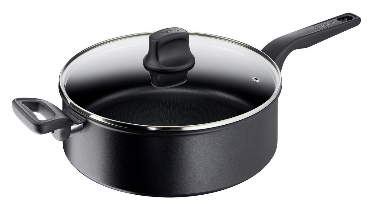 PFANNE HARD TITANIUM PRO  - Schwarz, Basics, Metall (53,8/29,4/11,7cm) - Tefal