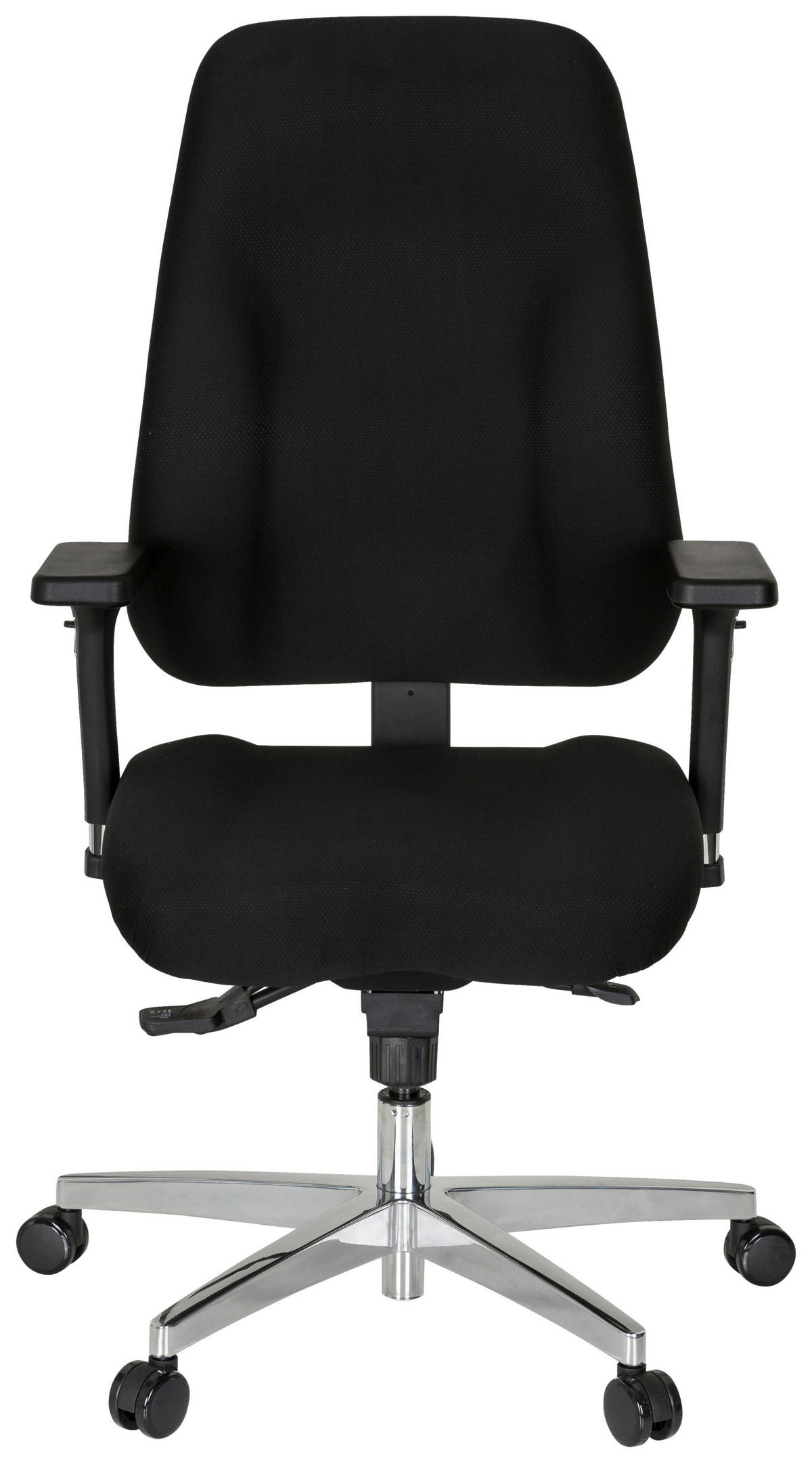 OTOČNÁ ŽIDLE, plochá tkanina, černá - černá/barvy stříbra, Basics, kov/textil (66/107/67cm) - MID.YOU