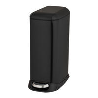 TRETEIMER 20 L  - Schwarz, Basics, Kunststoff/Metall (23,5/55/41cm) - Wenko