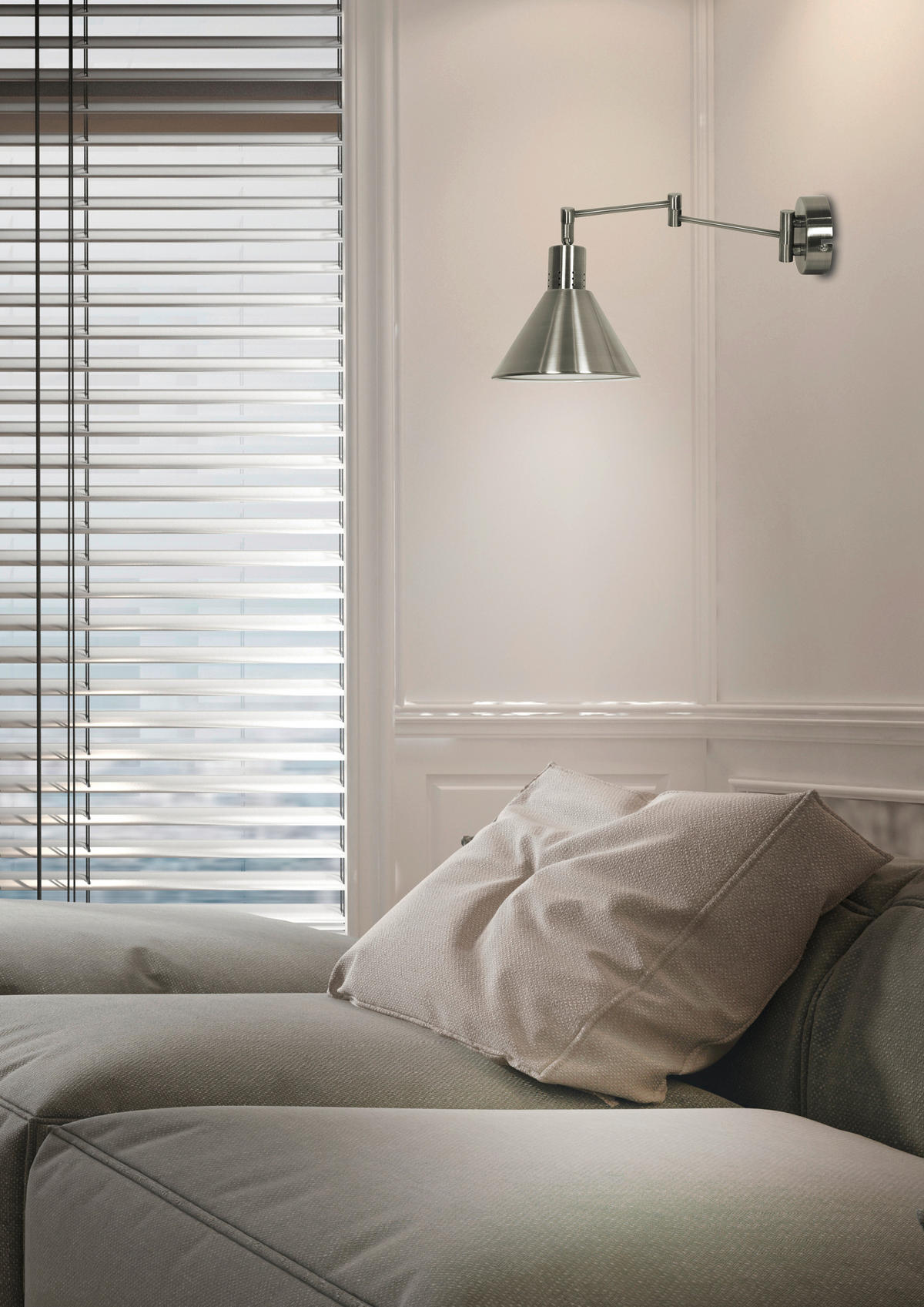 VÄGGLAMPA 37.5/14/17 cm   - Basics, metall (37.5/14/17cm)