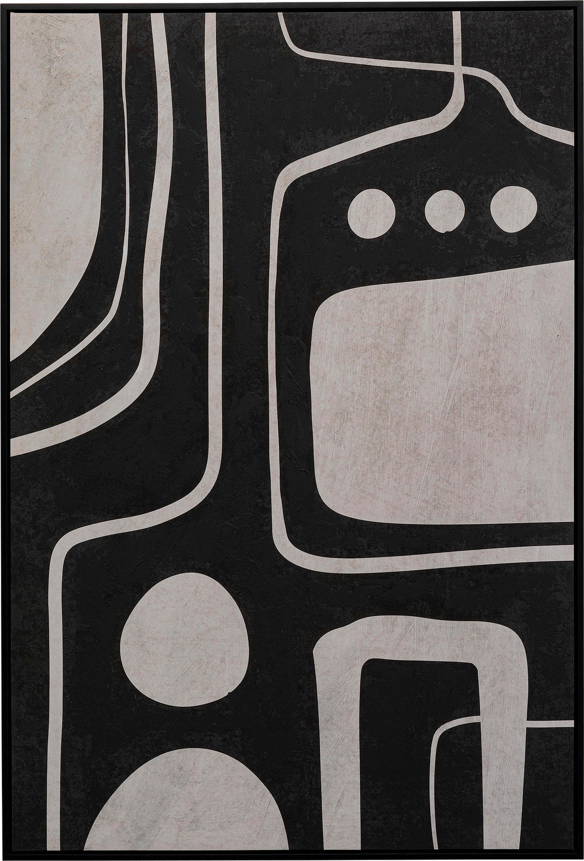 BILD Abstraktes  - Schwarz/Grau, Design, Holz/Kunststoff (73/113/4cm) - Kare-Design