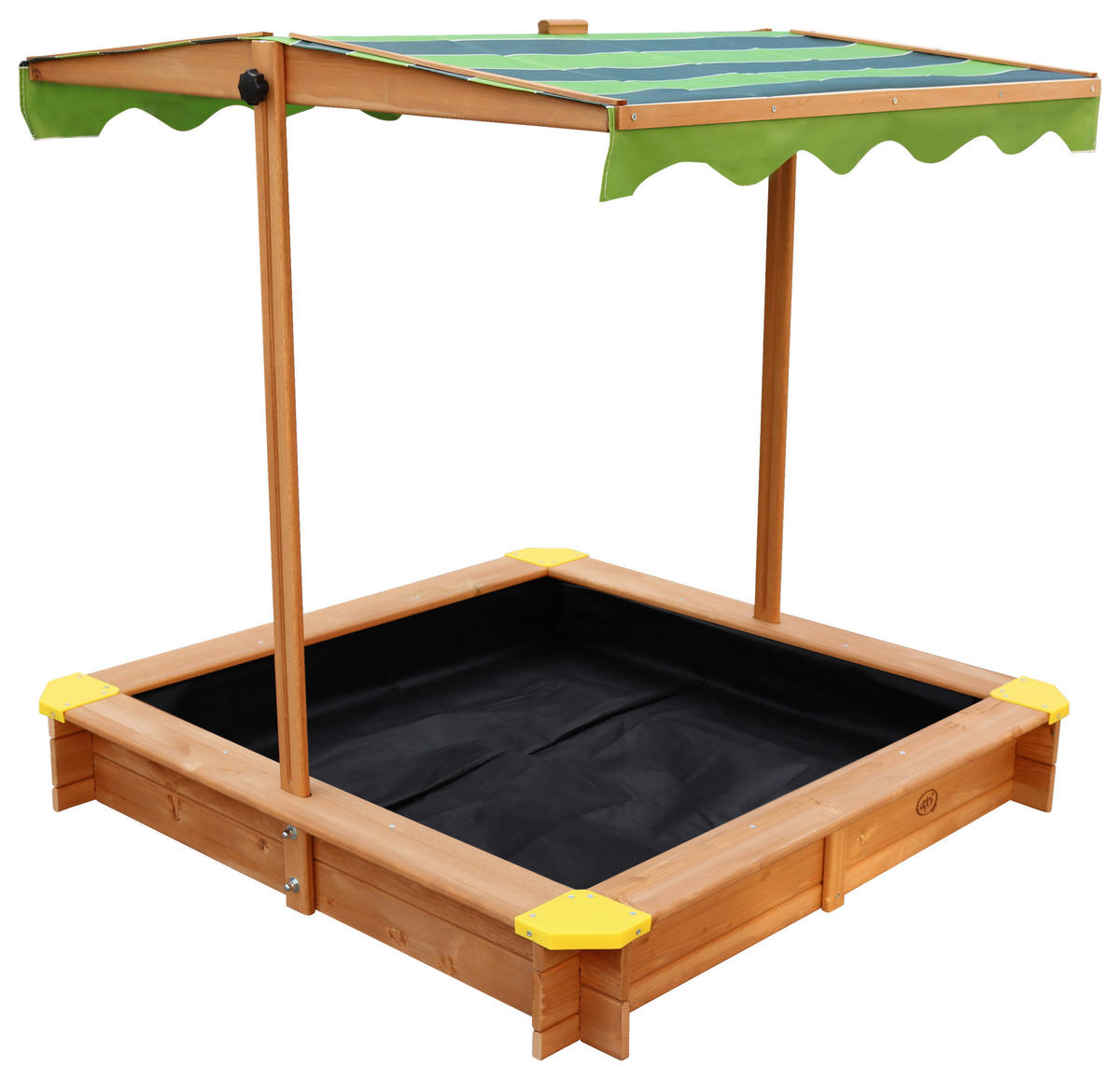 SANDKASTEN  - Braun/Grün, KONVENTIONELL, Holz/Textil (118/118/118cm) - Ambia Garden