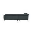 ECKSOFA in Struktur Dunkelgrau 205/280 cm - Dunkelgrau/Schwarz, Design, Textil/Metall (205/280cm) - Xora
