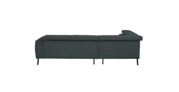ECKSOFA in Struktur Dunkelgrau 205/280 cm - Dunkelgrau/Schwarz, Design, Textil/Metall (205/280cm) - Xora