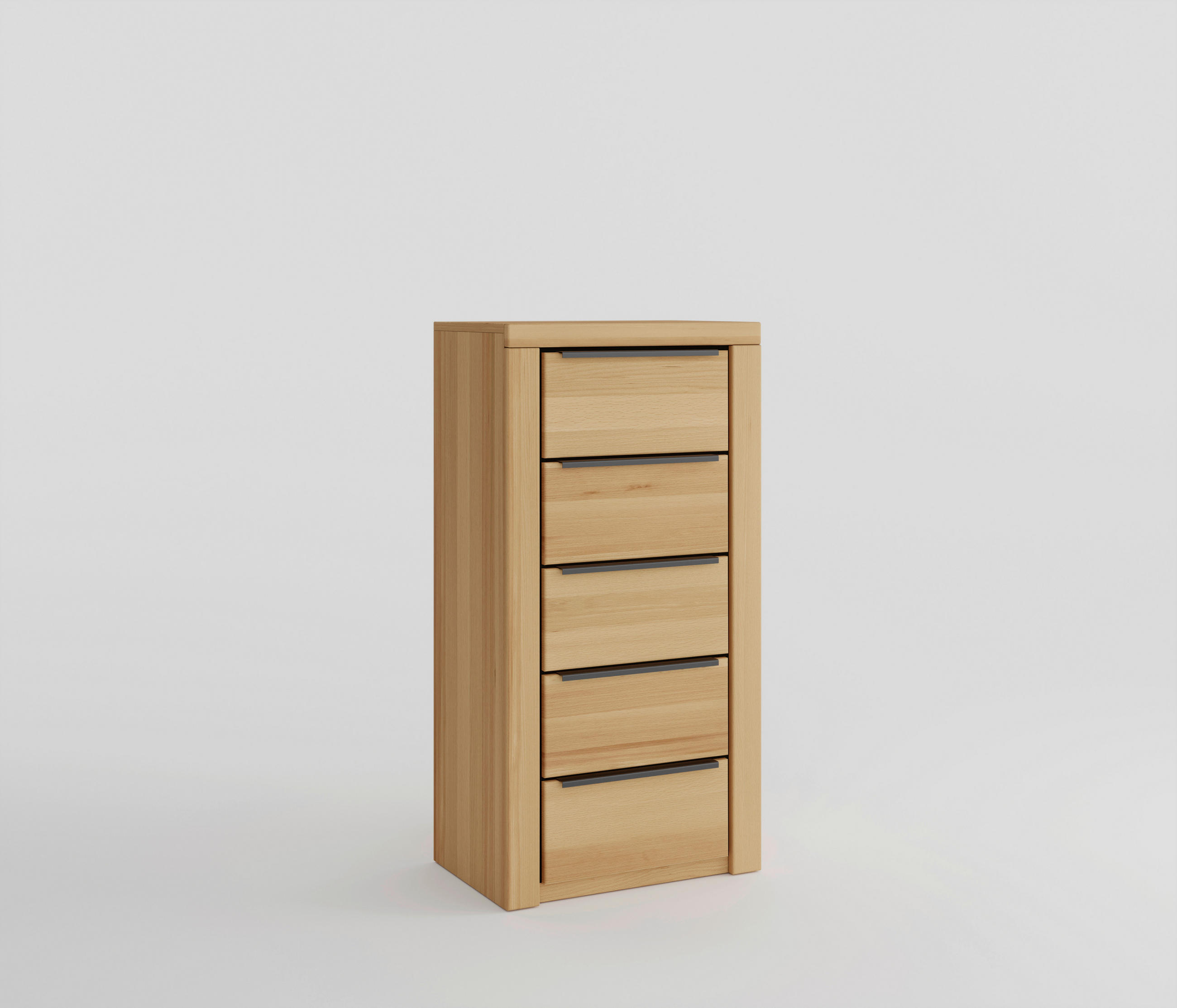KOMMODE Brunei  in 60/141/40 cm  - Buchefarben/Schwarz, Design, Holz/Holzwerkstoff (60/141/40cm) - Livetastic