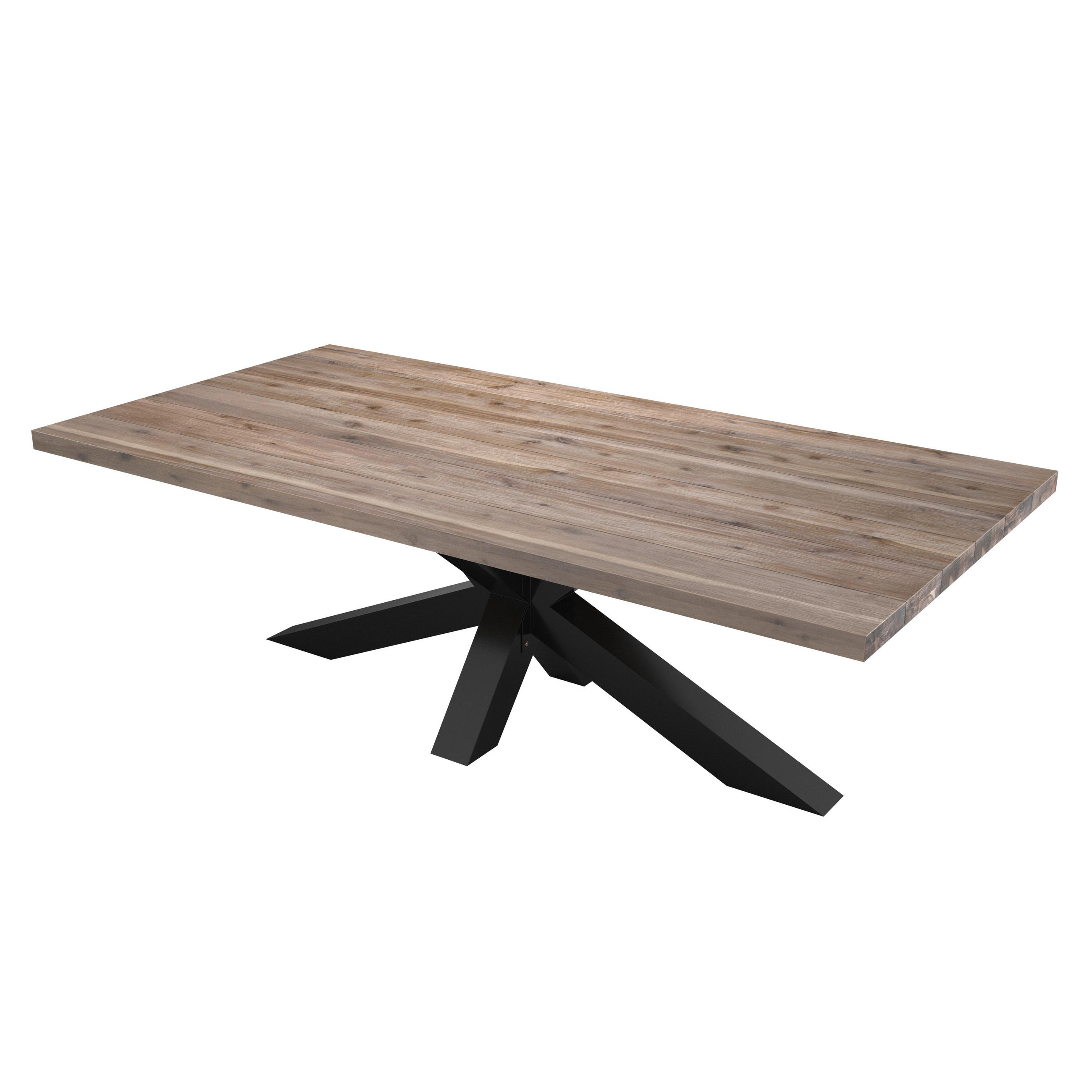 STOL VRTNI boje bagrema drvo - boje bagrema/crna, Moderno, drvo (200/100/76cm) - Ambia Garden