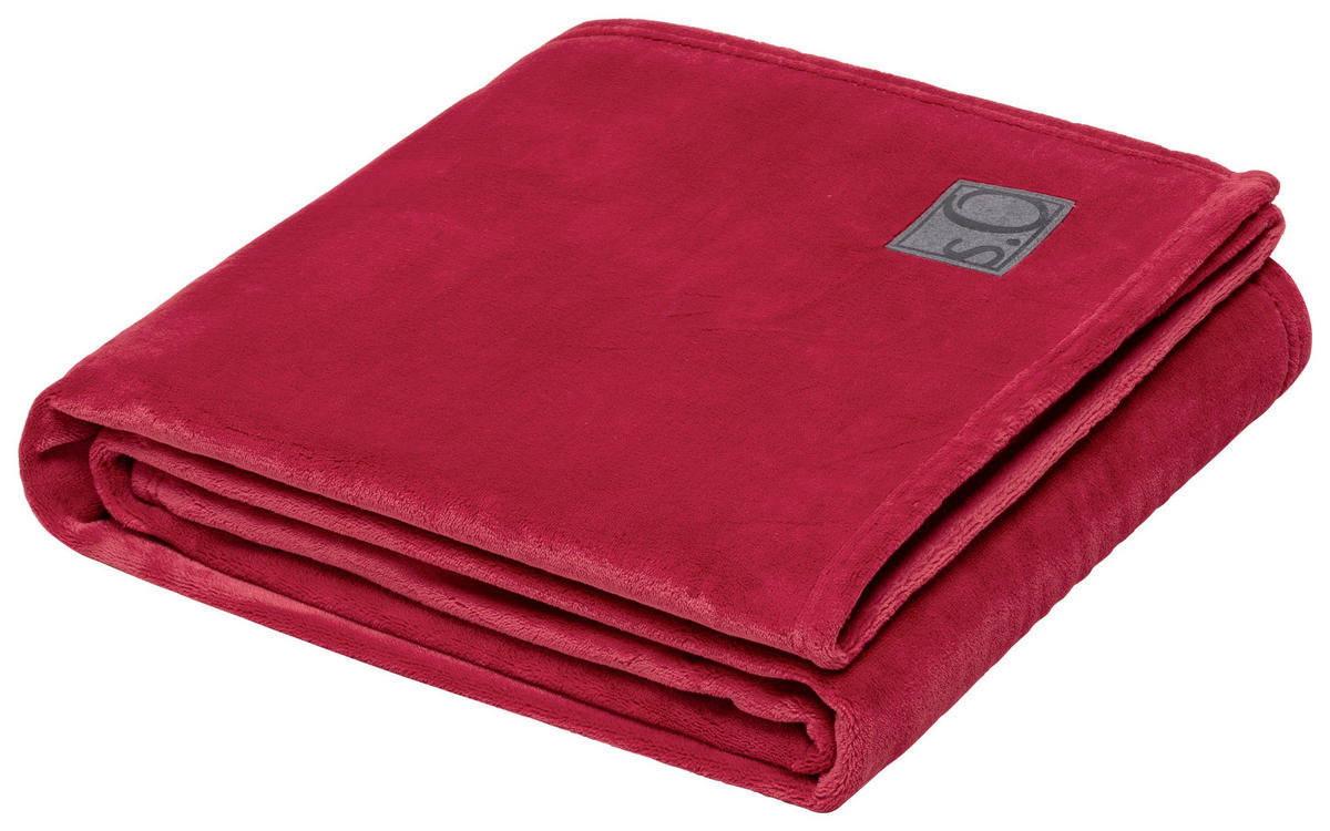 DEKORATIVNA ODEJA 150/200 cm rdeča  - rdeča, Basics, tekstil (150/200cm) - S. Oliver