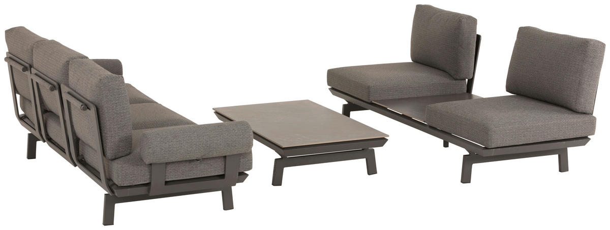 LOUNGE GARNITURA  antracit, tamno siva   - tamno siva/antracit, Design, metal/tekstil (235/305cm) - Dieter Knoll
