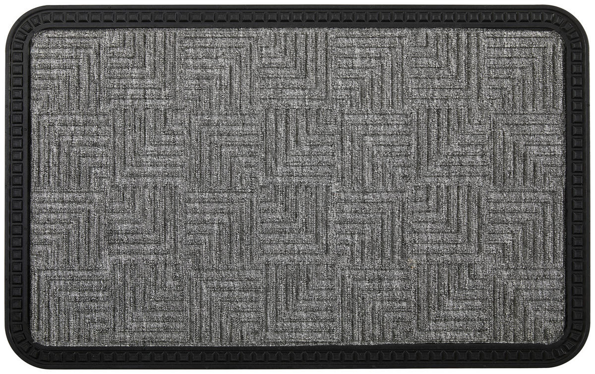 FUßMATTE 50/80 cm Border Star  - Grau, KONVENTIONELL, Textil (50/80cm) - Esposa