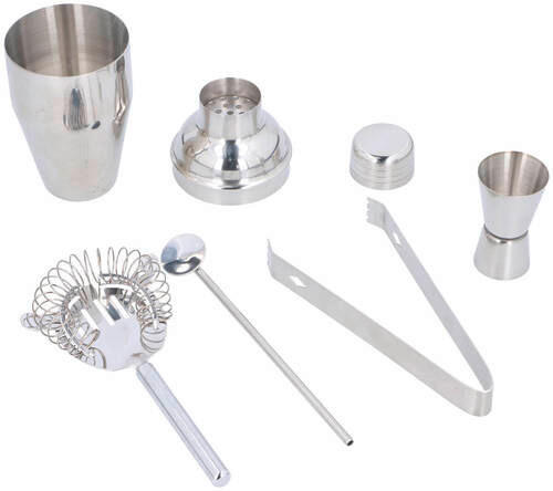 COCKTAIL-SET - Edelstahlfarben, Basics, Metall (7.2/16.5cm) - Alpina 6287