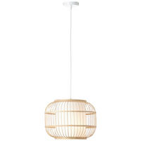 HÄNGELEUCHTE 40/150 cm    - Weiss/Naturfarben, Basics, Holz/Textil (40/150cm) - Brilliant