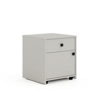 ROLLCONTAINER Kaschmir  - Kaschmir/Schwarz, MODERN, Holzwerkstoff/Kunststoff (48/53/45,3cm) - Milino