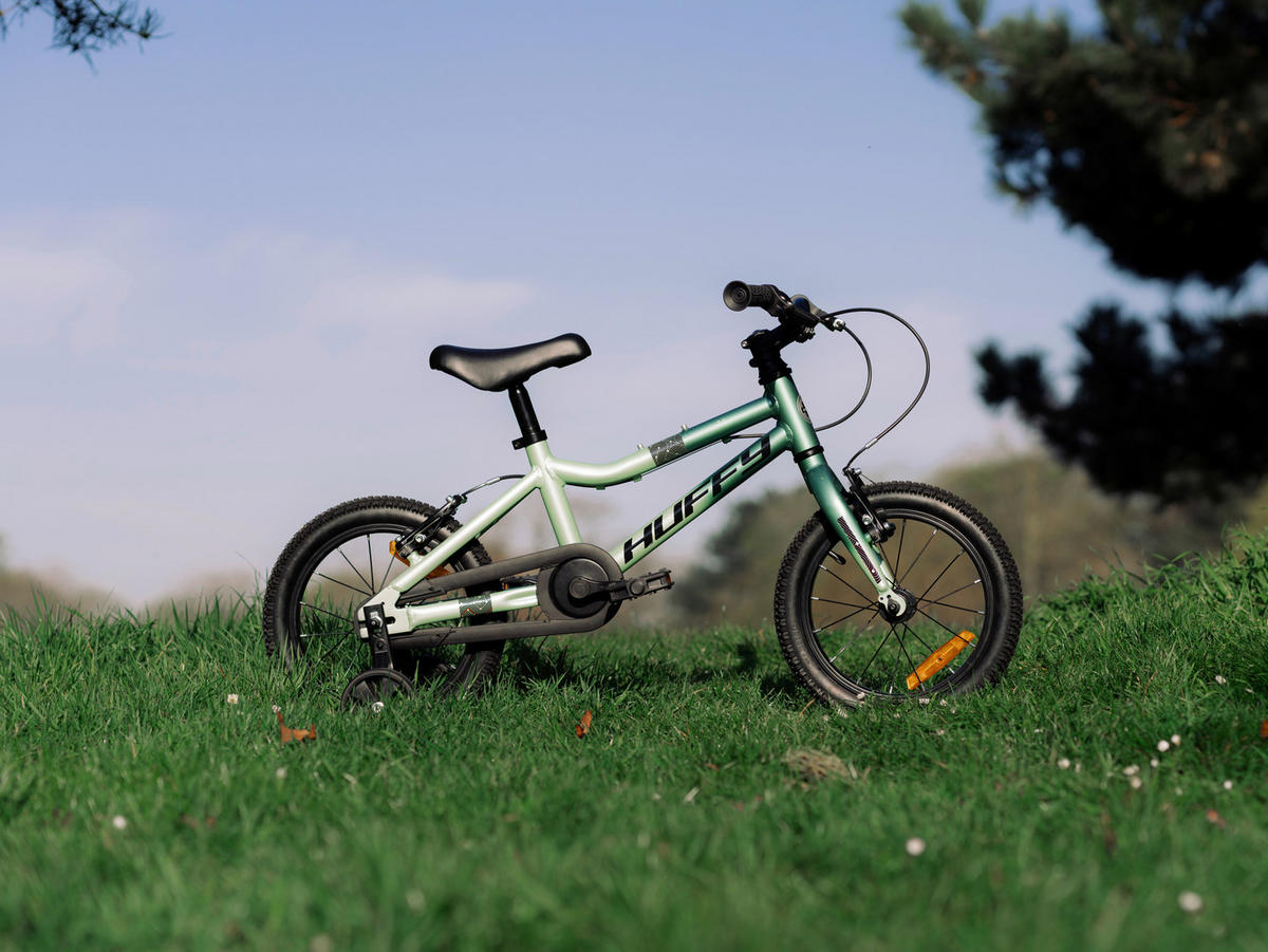 KINDERFAHRRAD 14 Zoll  - Grün, Basics, Metall (35/56/105cm)