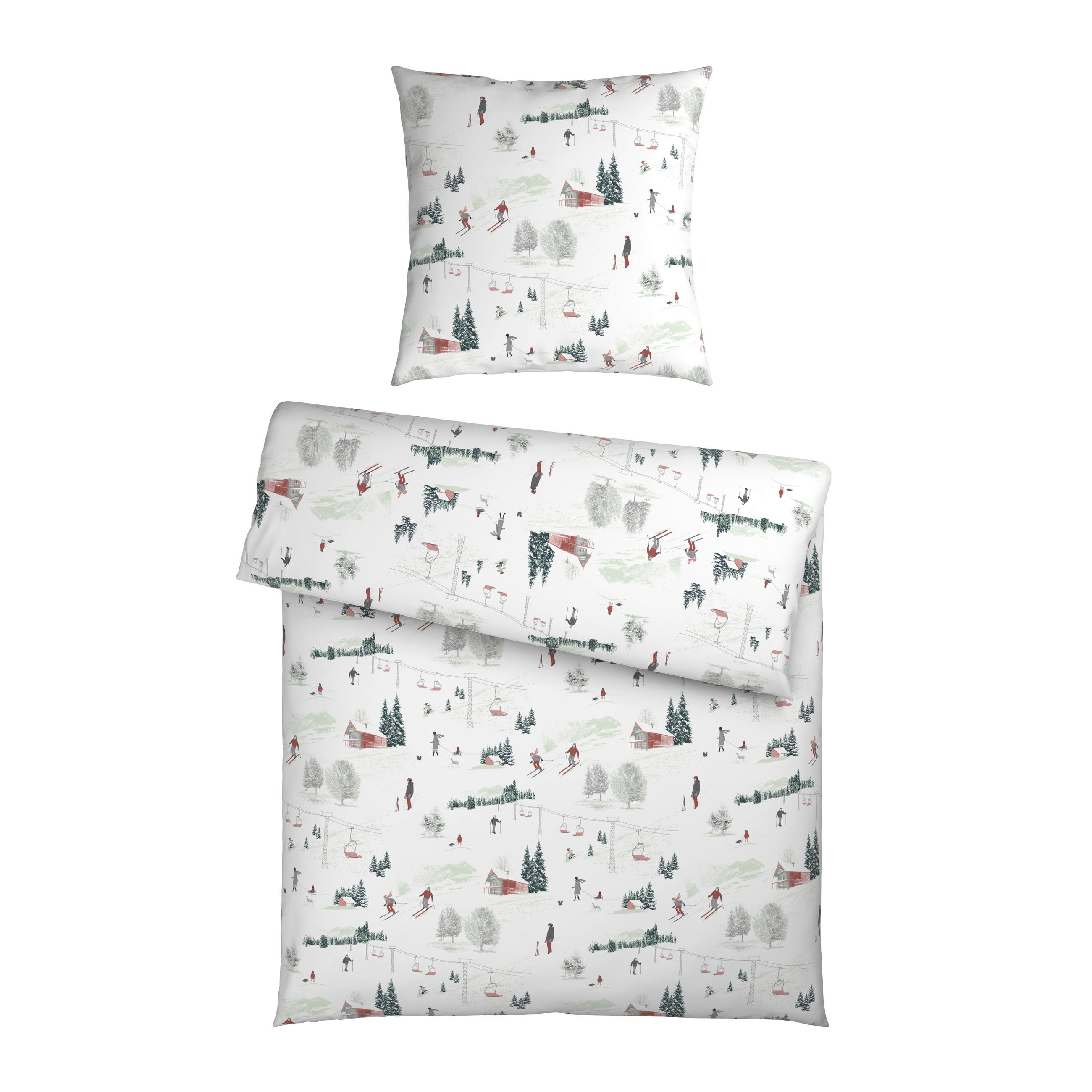 BETTWÄSCHE 2-teilig Flanell 135/200 cm  - Weiß, Textil (135/200cm) - Esposa