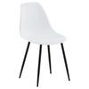 STOLSET 2 styck stål matt  - vit/svart, Design, metall/plast (45,5/81/58cm) - Livetastic