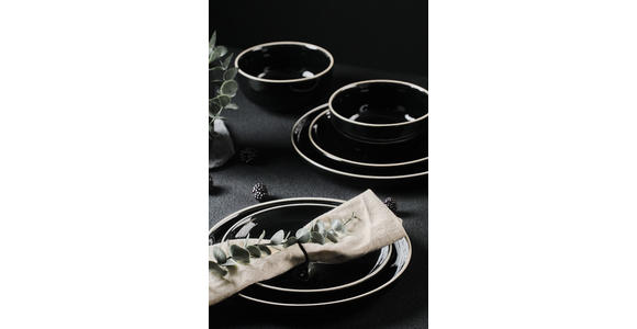 KOMBISERVICE Bastia noro 16-teilig  - Schwarz, Trend, Keramik - Novel