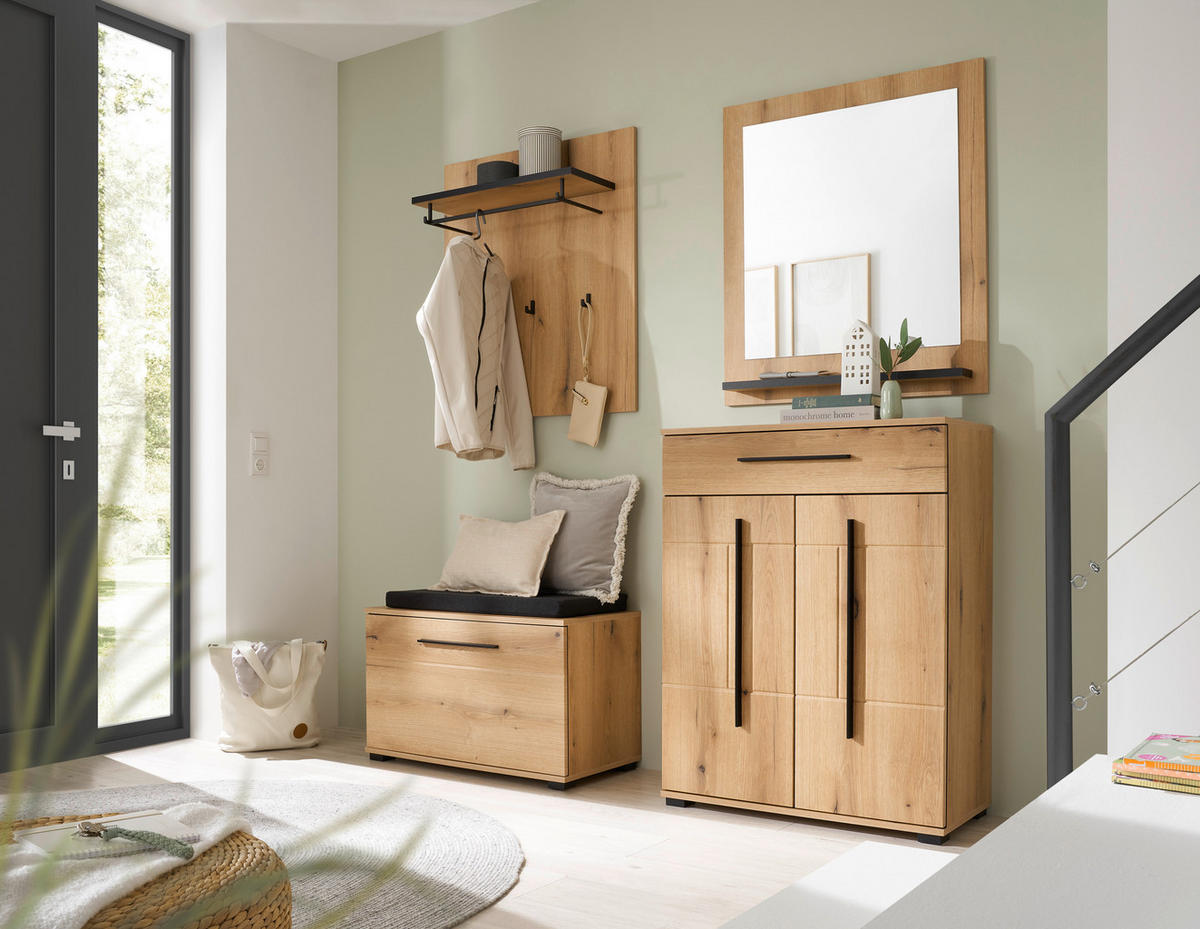 GARDEROBE 5-teilig  in 170/200/39 cm  - Eichefarben, MODERN, Holzwerkstoff (170/200/39cm) - MID.YOU