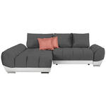 ECKSOFA in Rosa, Weiß, Dunkelgrau  - Dunkelgrau/Rosa, MODERN, Textil/Metall (192/290cm) - Carryhome