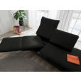 RÉCAMIERE in Echtleder Schwarz  - Chromfarben/Schwarz, Design, Leder/Metall (209/85-109/95-16cm) - Dieter Knoll