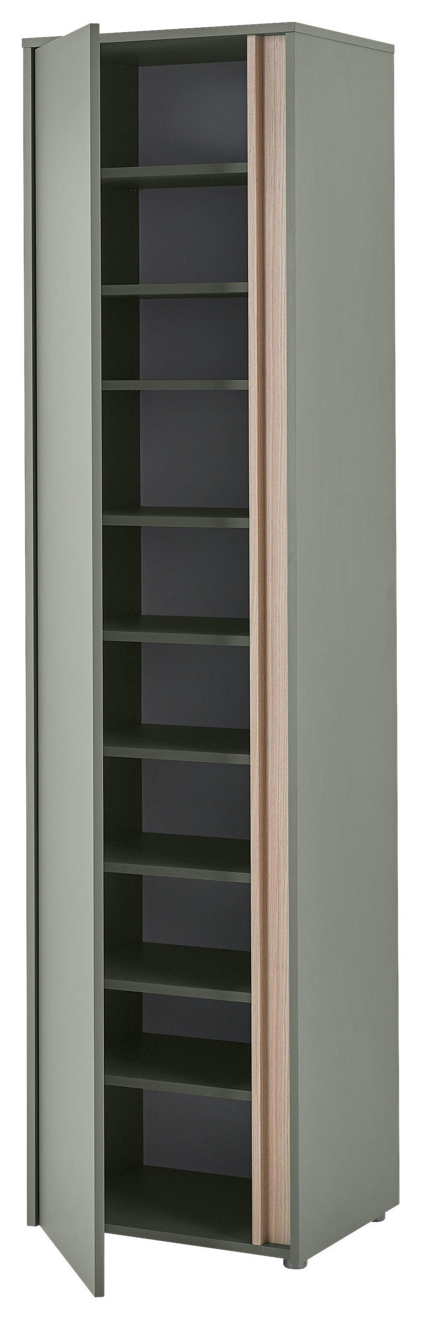 GARDEROBENSCHRANK  in 50/200/40 cm  - Eichefarben/Salbeigrün, Design, Holzwerkstoff/Kunststoff (50/200/40cm) - Modante