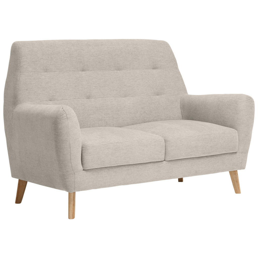 Thumbnail - Carryhome 2-Sitzer-Sofa, Beige, Textil, Eiche, massiv, 160x105x84 cm, Typenauswahl, Rücken echt, Wohnzimmer, Sofas & Cou...