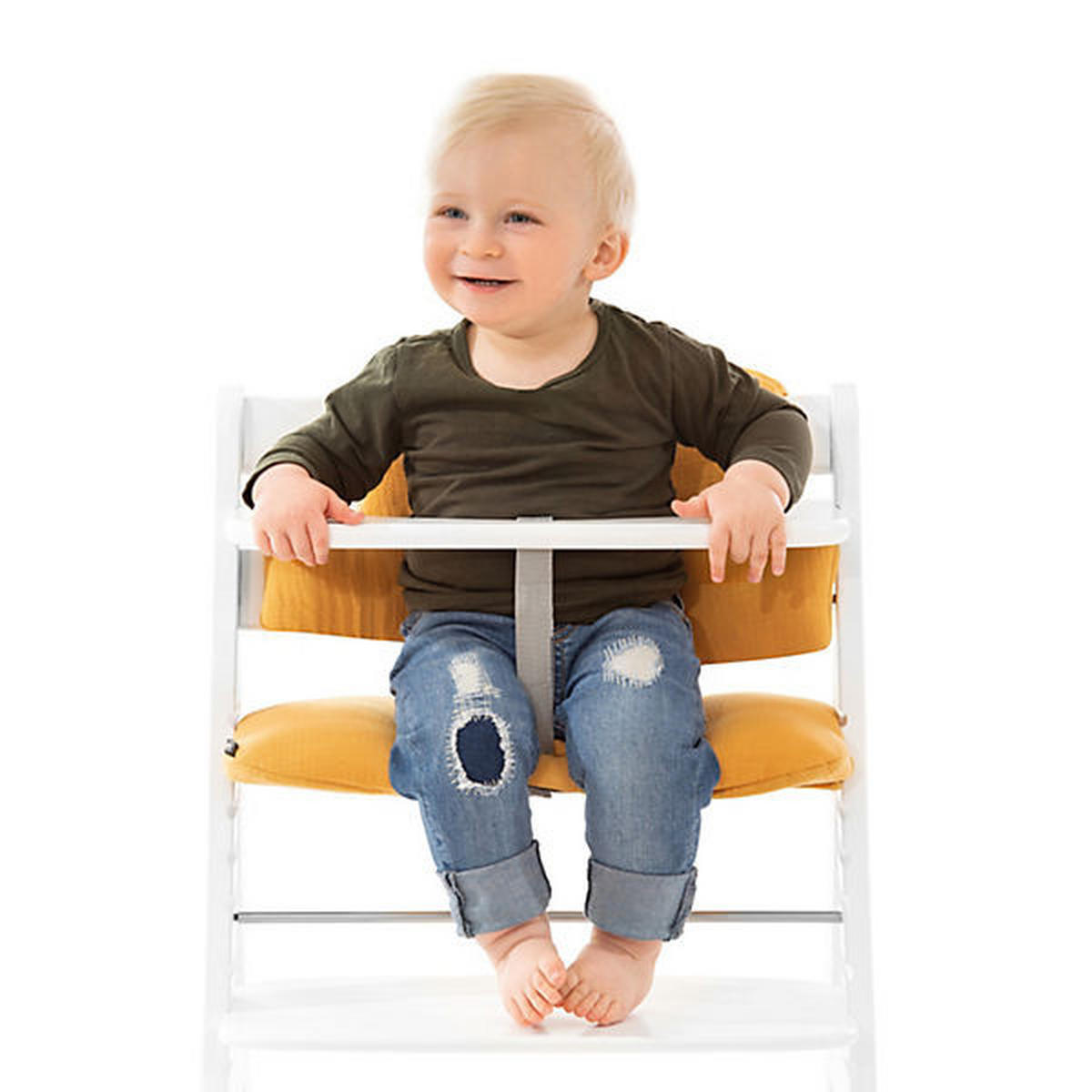 HOCHSTUHLEINLAGE HIGHCHAIRPAD SELECT  - Currygelb, Trend, Textil (27/47/8cm) - Hauck