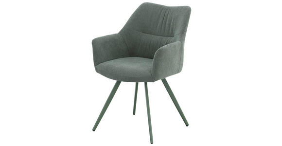 ARMLEHNSTUHL  Typenauswahl Webstoff  Grün  - Grün, Design, Textil/Metall (58/86/62,5cm) - Carryhome