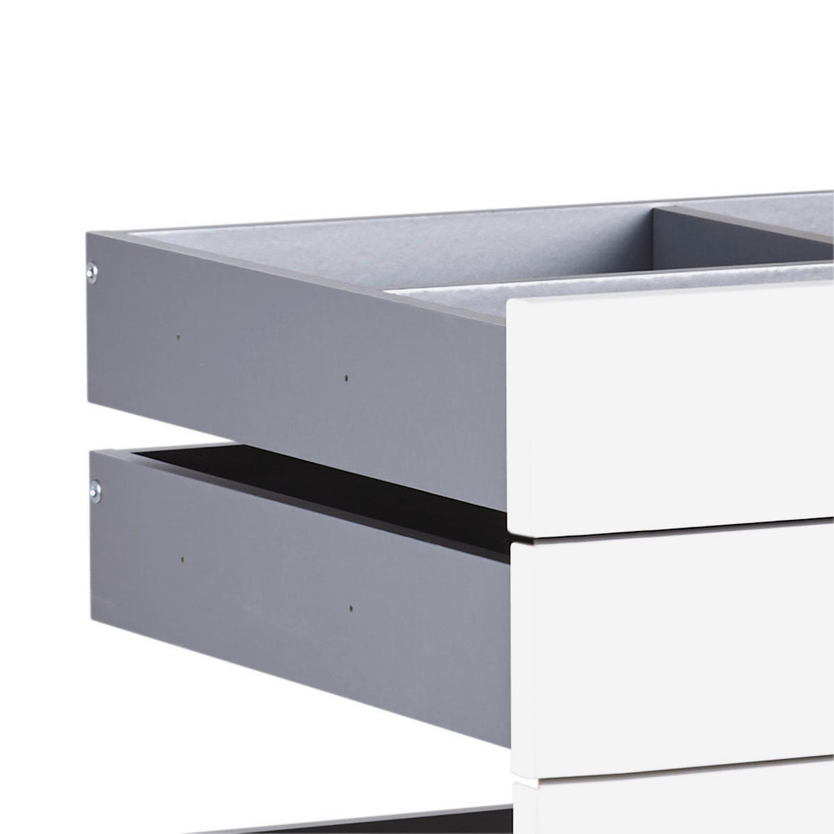 SCHUBLADENSET 90,9/82/46,8 cm   - Weiss Hochglanz, Konventionell, Holzwerkstoff (90,9/82/46,8cm) - Hom`in