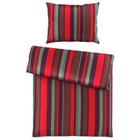 POSTEĽNÁ BIELIZEŇ, satén, červená, mätovozelená, 140/200 cm - mätovozelená/červená, Basics, textil (140/200cm) - Novel