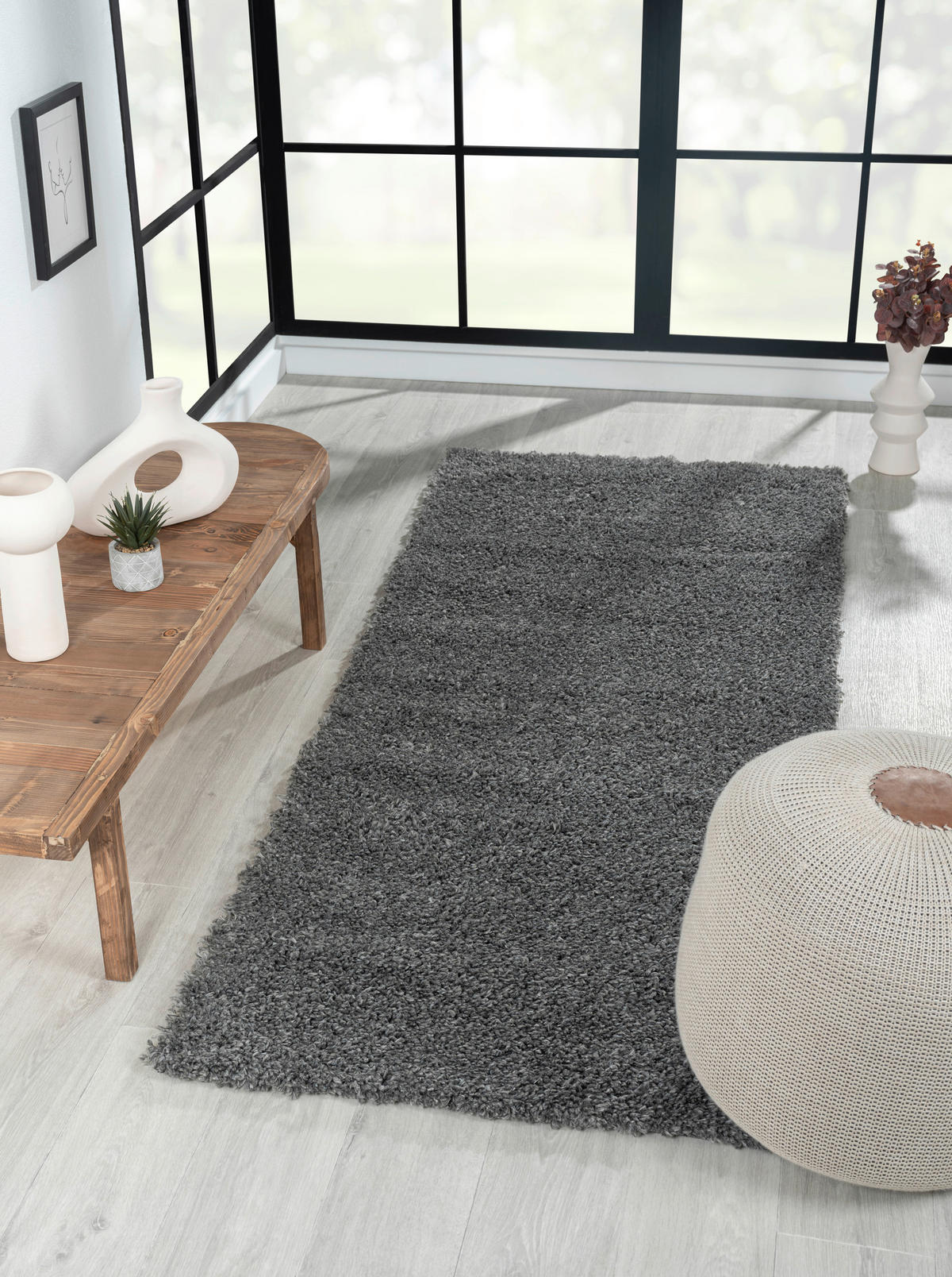 HOCHFLORTEPPICH 80/200 cm My Shaggy  - Grau, Basics, Textil (80/200cm)