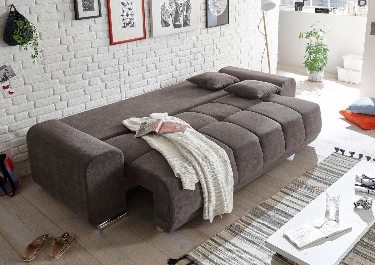 TROSED sivo-braon  - sivo-braon/braon, Moderno, tekstil/pločasti materijal (260/95/90cm) - Novel