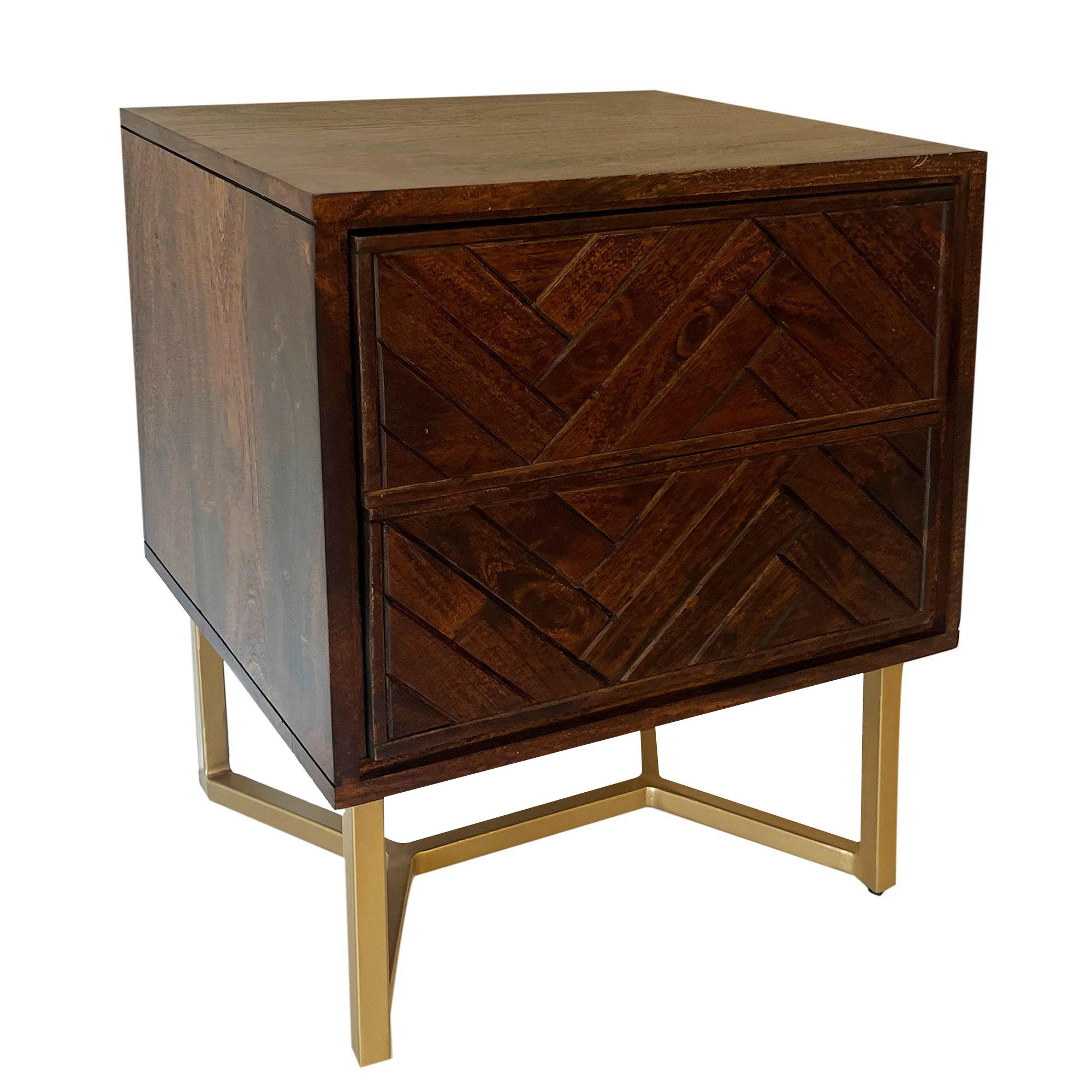 Livetastic NOČNÍ STOLEK K POSTELI, akácie, tmavě hnědá,