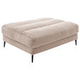 HOCKERBANK 90/83/125 cm Cord Taupe Metall  - Taupe/Schwarz, Design, Textil/Metall (90/83/125cm) - Dieter Knoll
