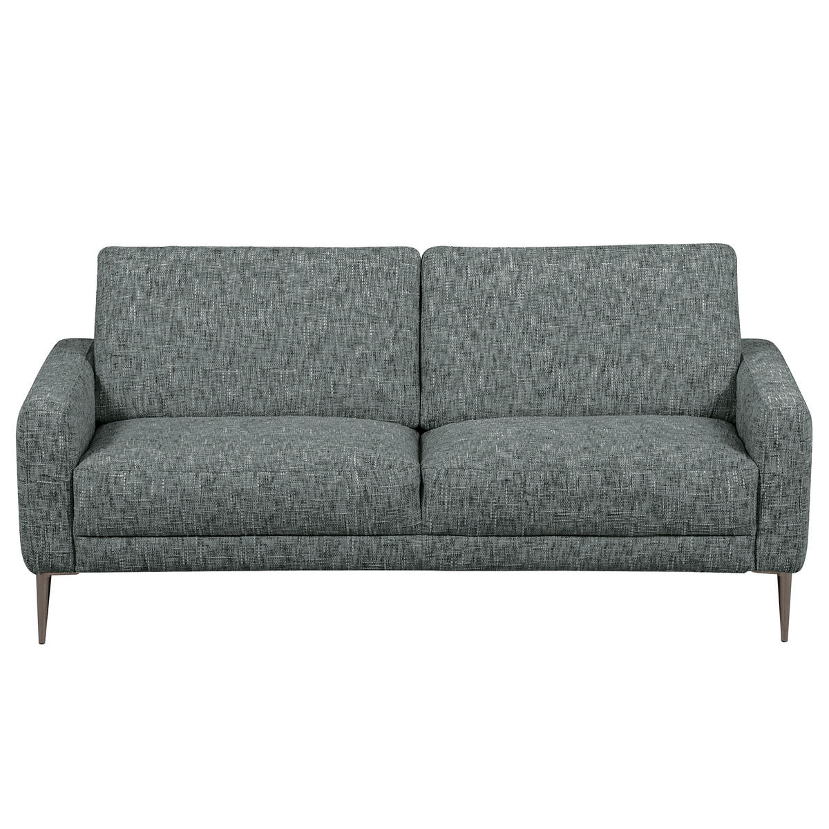 3-SITZER-SOFA SPRING in Webstoff Anthrazit Modern  - Anthrazit/Schwarzchrom, Design, Textil/Metall (187/85/92cm) - Livetastic