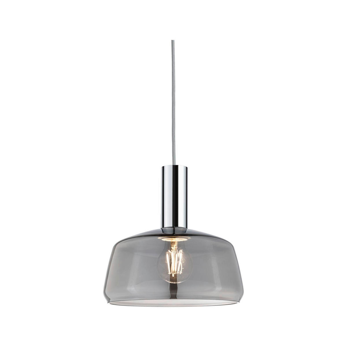 SCHIENENSYSTEM-LEUCHTENSCHIRM 23/12,4 cm   - Grau, Basics, Glas (23/12,4cm) - Paulmann