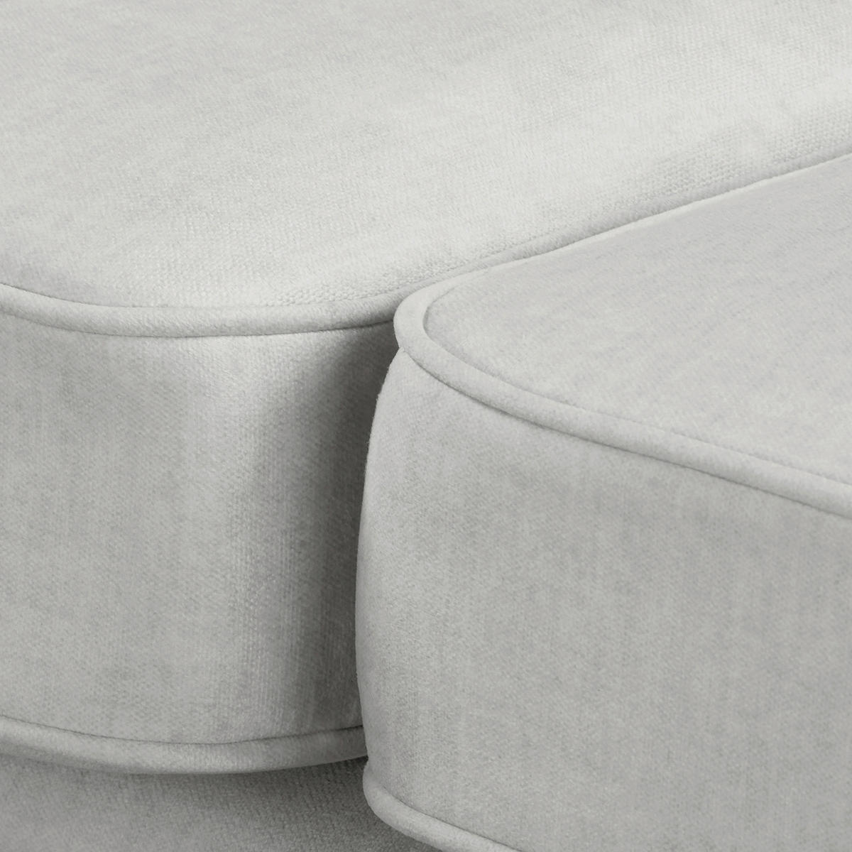 ECKSOFA Mikrofaser Hellgrau  - Hellgrau/Braun, Design, Holz/Textil (182/284cm) - P & B