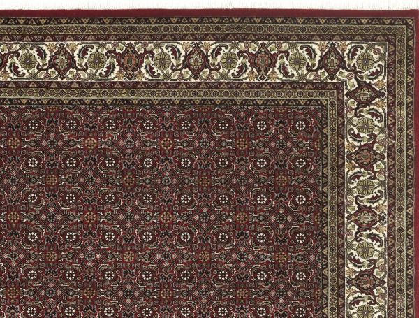 Thumbnail - Cazaris Läufer Bidjar Elegant Allover, Creme, Rot, Textil, Bordüre, rechteckig, 80x300 cm, Care & Fair, für Fußbodenheiz...