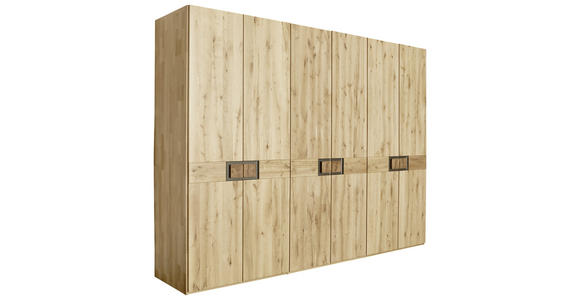 DREHTÜRENSCHRANK in Eichefarben, Dunkelbraun - Eichefarben/Dunkelbraun, Natur, Holz (301,9/223,3/61,9cm) - Valnatura