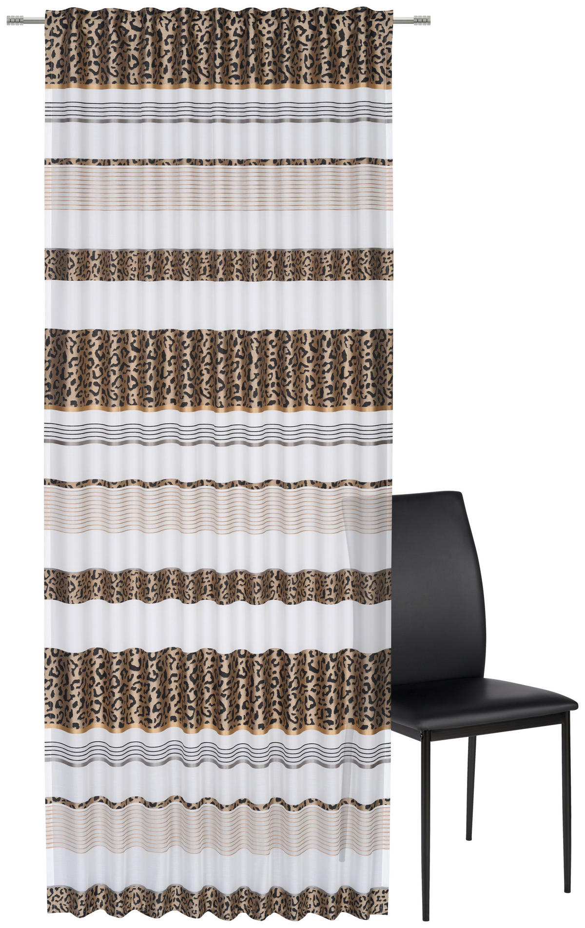 FERTIGVORHANG halbtransparent  - Taupe, Trend, Textil (140/245cm) - Esposa