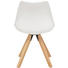 STUHL Lederlook Eiche massiv Eichefarben, Weiß - Eichefarben/Weiß, Design, Holz/Kunststoff (48/82/56cm) - Carryhome