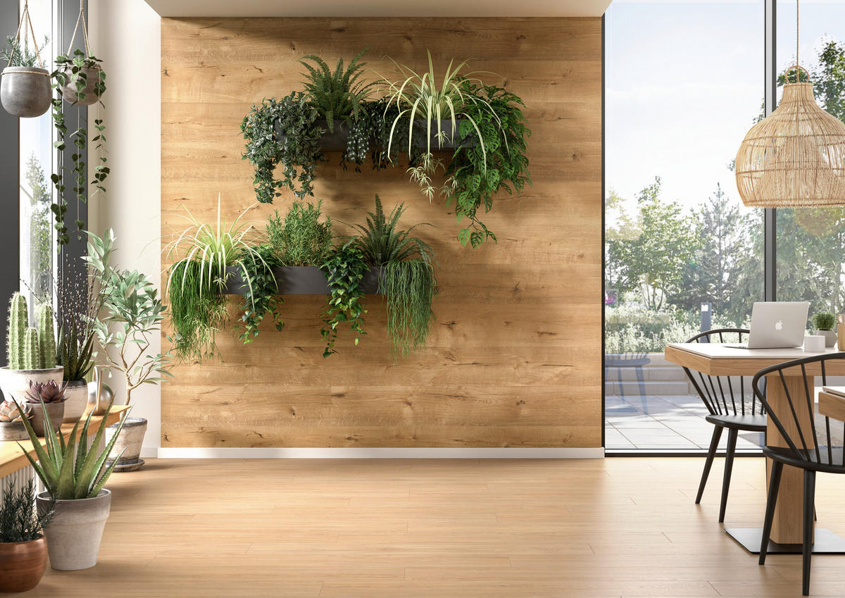 Wandverkleidung  125/66/1.2 cm Eichefarben Naturmaterialien 3 Stück  - Eichefarben, Design, Naturmaterialien (125/66/1.2cm) - Egger Holzwerkstoffe