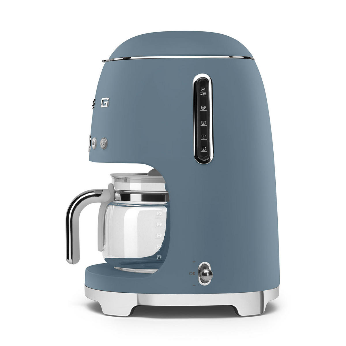 FILTERKAFFEEMASCHINE  - Graublau, Basics, Glas/Metall (24,5/36,1/25,6cm) - SMEG