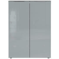 SCHUHSCHRANK Graphitfarben, Silberfarben  - Chromfarben/Silberfarben, MODERN, Glas/Holzwerkstoff (87cm) - Germania
